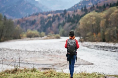 Image of a woman hiking