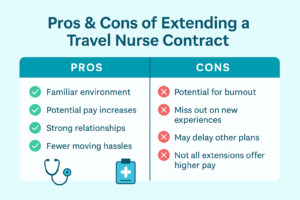 Pros and Cons of Extending a Travel Nurse Contract or a travel nursing assignment