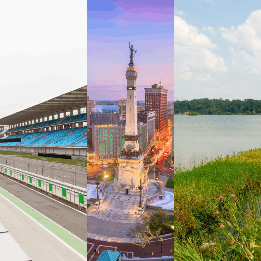 Indiana highlights of indy 500, lake, and more for attractions for travel RNs