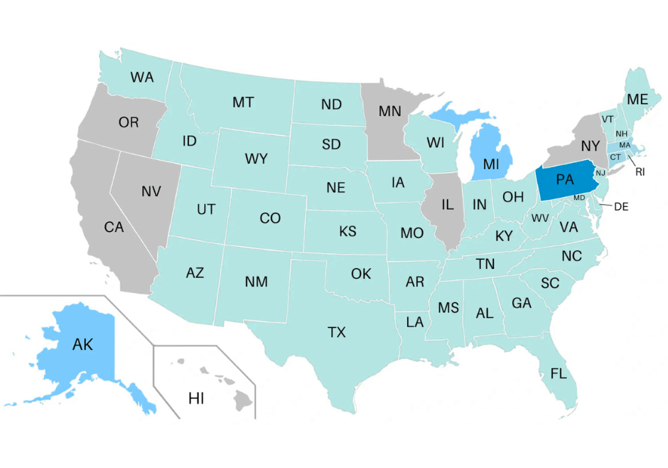 Highlighting compact states for the NLC (nursing licensure compact)